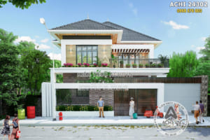 Mẫu nhà 2 tầng mái thái hiện đại đẹp – ACHI 24302