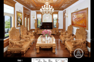 Mẫu thiết kế nội thất gỗ tân cổ điển đẹp – Mã số: ACHI 18282